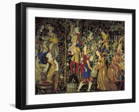 Grape Harvest, C1475-null-Framed Giclee Print