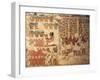 Grape Harvest Scene with Scribes Counting the Wine Vessels-null-Framed Giclee Print