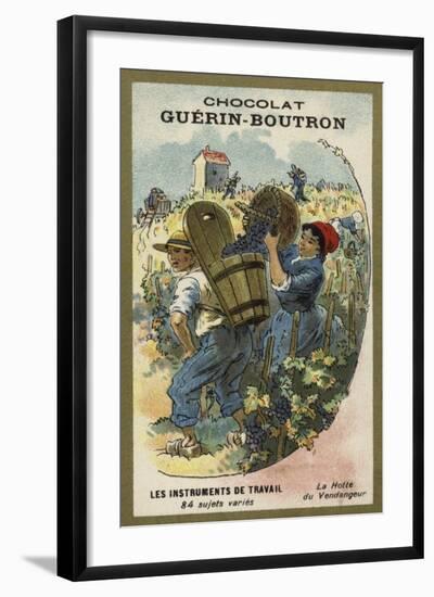 Grape Picker's Basket-null-Framed Giclee Print