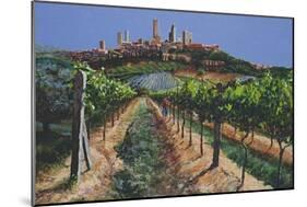 Grape Vines, San Gimignano, Tuscany, 1998-Trevor Neal-Mounted Giclee Print