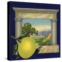 Grapefruit and Orchard - Citrus Crate Label-Lantern Press-Stretched Canvas