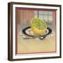 Grapefruit on Plate - Citrus Crate Label-Lantern Press-Framed Art Print