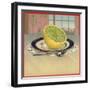 Grapefruit on Plate - Citrus Crate Label-Lantern Press-Framed Art Print