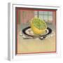 Grapefruit on Plate - Citrus Crate Label-Lantern Press-Framed Art Print