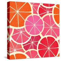 Grapefruit Seamless Background-tovovan-Stretched Canvas