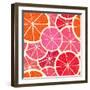 Grapefruit Seamless Background-tovovan-Framed Art Print