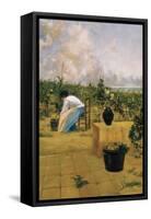 Grapeharvest in Sitges-Joaquim de Miro y Argenter-Framed Stretched Canvas