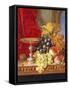 Grapes and a Peach with a Tazza on a Table at a Window-Edward Ladell-Framed Stretched Canvas