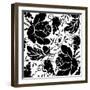 Grapes and Buds Black and White-Mindy Sommers-Framed Giclee Print