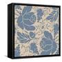 Grapes and Buds Blue and Taupe-Mindy Sommers-Framed Stretched Canvas