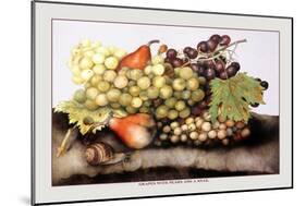 Grapes and Pears with a Snail-Giovanna Garzoni-Mounted Art Print