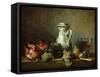 Grapes and Pomegranates-Jean-Baptiste Simeon Chardin-Framed Stretched Canvas