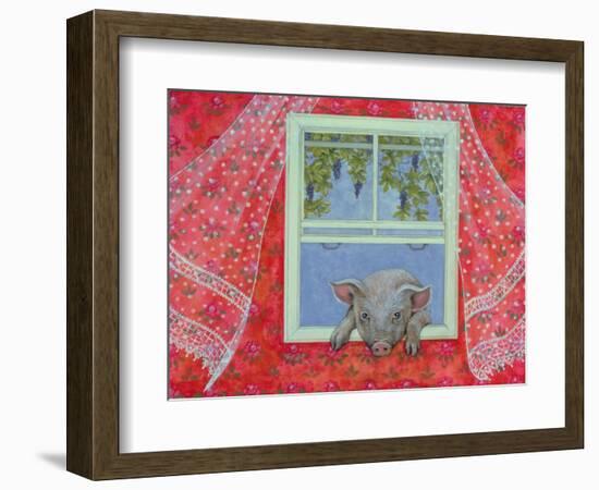 Grapes at the Window-Ditz-Framed Giclee Print