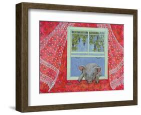 Grapes at the Window-Ditz-Framed Giclee Print