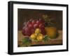 Grapes, Cobnuts and a Pear on a Ledge-Christine Marie Lovmand-Framed Giclee Print