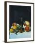 Grapes, Lemons and Pomegranates with White Wine Glasses and Loaf of Bread-George Leslie Hunter-Framed Giclee Print