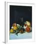 Grapes, Lemons and Pomegranates with White Wine Glasses and Loaf of Bread-George Leslie Hunter-Framed Giclee Print