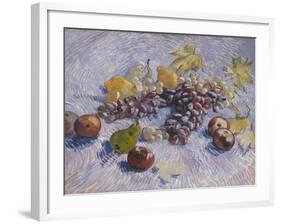 Grapes, Lemons, Pears, and Apples, 1887-Vincent van Gogh-Framed Giclee Print