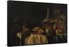 Grapes, Nectarines, Berries and Oysters on a Table-George Wesley Bellows-Framed Stretched Canvas