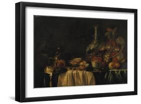 Grapes, Nectarines, Berries and Oysters on a Table-George Wesley Bellows-Framed Giclee Print