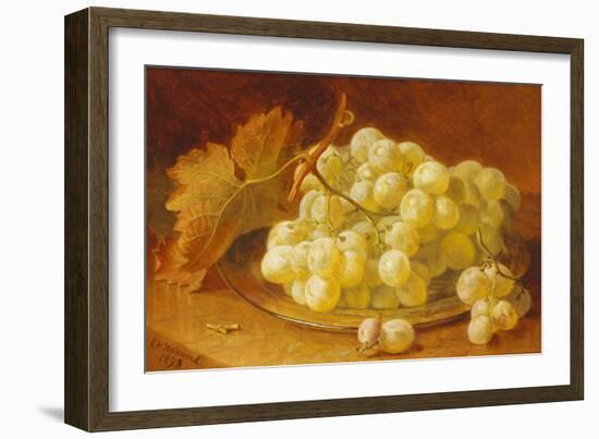Grapes on a Silver Plate, 1893-Eloise Harriet Stannard-Framed Giclee Print
