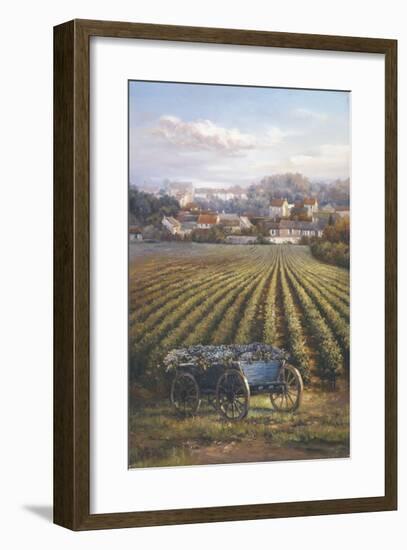Grapes on Blue Wagon-A^J^ Casson-Framed Giclee Print