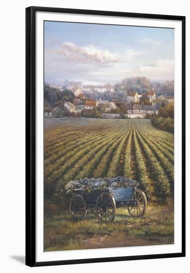 Grapes on Blue Wagon-A^J^ Casson-Framed Giclee Print