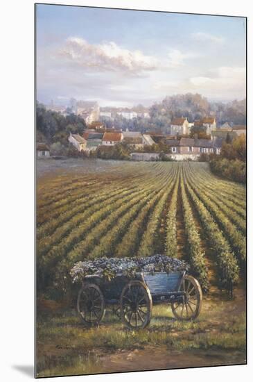 Grapes on Blue Wagon-A^J^ Casson-Mounted Giclee Print
