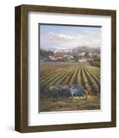 Grapes On Blue Wagon-A^J^ Casson-Framed Giclee Print