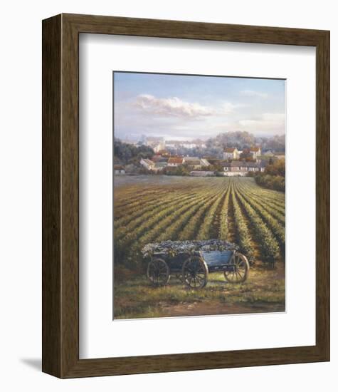 Grapes On Blue Wagon-A^J^ Casson-Framed Giclee Print