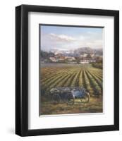 Grapes On Blue Wagon-A^J^ Casson-Framed Giclee Print