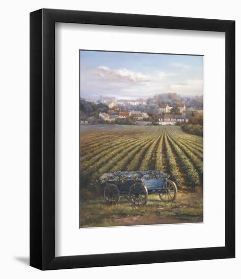 Grapes On Blue Wagon-A^J^ Casson-Framed Giclee Print