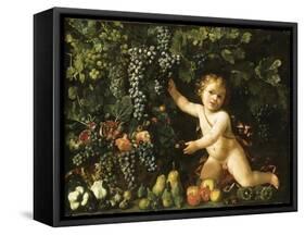 Grapes on the Vine-null-Framed Stretched Canvas