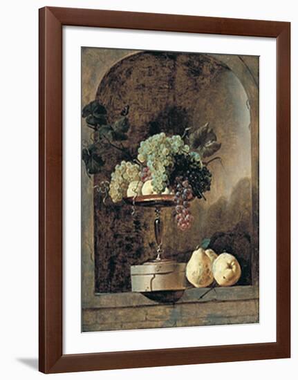 Grapes, Peaches And Quinches In A Niche, 1883-Frans Snyders-Framed Art Print