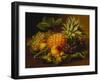 Grapes, Peaches, Hazelnuts and a Pineapple in a Basket-Johan Laurentz Jensen-Framed Giclee Print