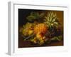 Grapes, Peaches, Hazelnuts and a Pineapple in a Basket-Johan Laurentz Jensen-Framed Giclee Print