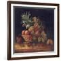 Grapes, Plums, Cherries, Peaches, an Apple, a Pineapple, and a Melon, in a Wicker Basket-Charles Lewis-Framed Giclee Print