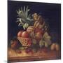 Grapes, Plums, Cherries, Peaches, an Apple, a Pineapple, and a Melon, in a Wicker Basket-Charles Lewis-Mounted Giclee Print