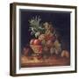 Grapes, Plums, Cherries, Peaches, an Apple, a Pineapple, and a Melon, in a Wicker Basket-Charles Lewis-Framed Giclee Print