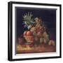 Grapes, Plums, Cherries, Peaches, an Apple, a Pineapple, and a Melon, in a Wicker Basket-Charles Lewis-Framed Giclee Print