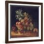 Grapes, Plums, Cherries, Peaches, an Apple, a Pineapple, and a Melon, in a Wicker Basket-Charles Lewis-Framed Giclee Print