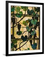 Grapevine Panel, C.1902-15 (Leaded Favrile Glass)-Louis Comfort Tiffany-Framed Giclee Print