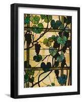 Grapevine Panel, C.1902-15 (Leaded Favrile Glass)-Louis Comfort Tiffany-Framed Giclee Print