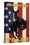 Grapevine,Texas - Bronco and Star-Lantern Press-Stretched Canvas