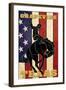 Grapevine,Texas - Bronco and Star-Lantern Press-Framed Art Print