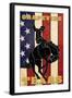 Grapevine,Texas - Bronco and Star-Lantern Press-Framed Art Print