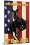 Grapevine,Texas - Bronco and Star-Lantern Press-Mounted Art Print