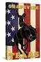 Grapevine,Texas - Bronco and Star-Lantern Press-Stretched Canvas