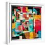 Graphic a Abstract Background with Geometric Elements-Tanor-Framed Art Print