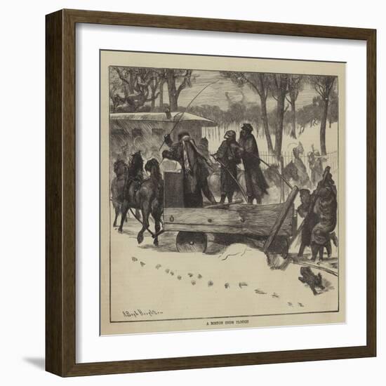 Graphic America, a Boston Snow Plough-Arthur Boyd Houghton-Framed Giclee Print